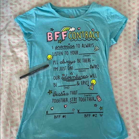 Justice Bff Contract Shirt 